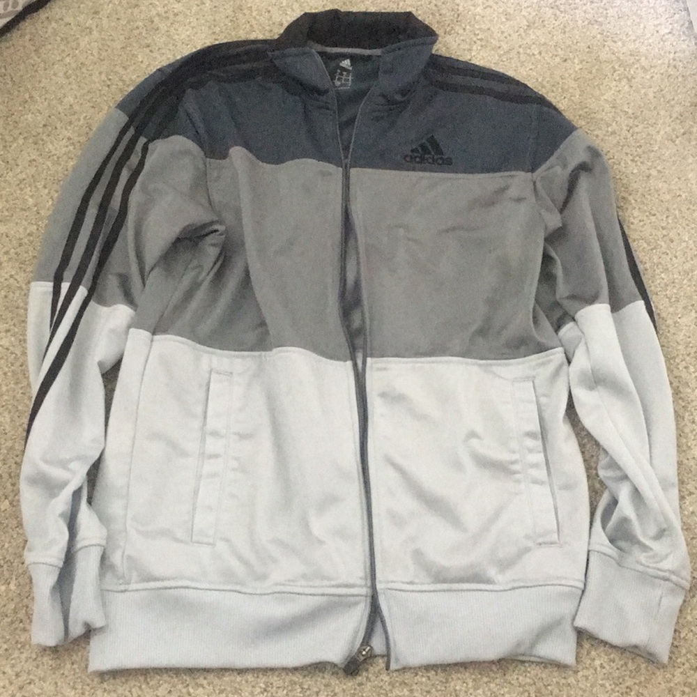 VINTAGE adidas tricolored zip up track jacket